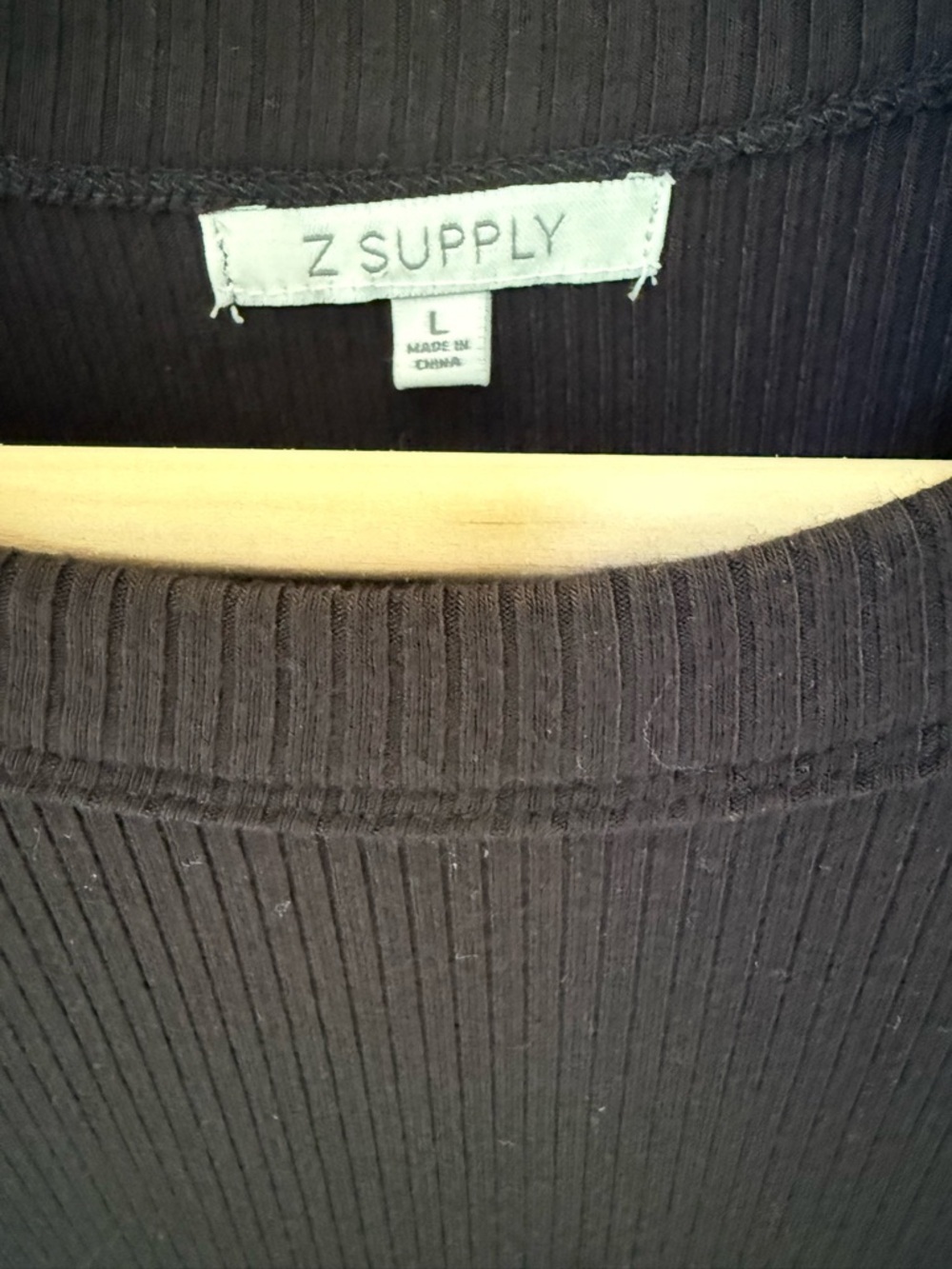Z Supply Black Ribbed Crewneck Mini Dress - Picture 5 of 7